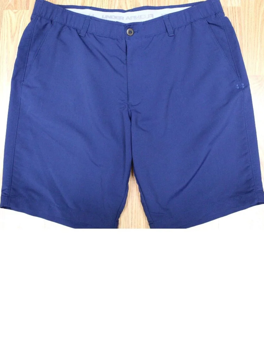 UNDER ARMOUR GOLF REGULAR FIT SHORTS NYLON/POLY/SPANDEX SHORTS NAVY Sz 40